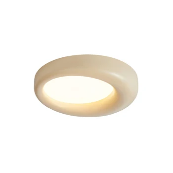 אפס עגול מנורת תקרה מודרני מינימליסטי מקורה בז ' שרף אקרילי תאורה עבור הסלון לחדר השינה
