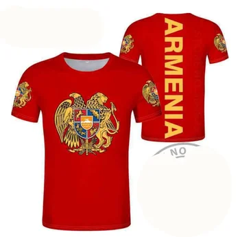 ארמניה חולצה חינם בהזמנה אישית שם מספר תמונות לוגו שחור אדום שחור Tees היד המדינה חולצה האומה הארמנית הדגל אני הבגדים
