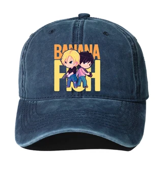 בני נוער קריקטורה ג ' ינס כובע Snapback כובעי גברים, נשים, כובעי בוקרים שטף כותנה היפ הופ כובע אנימה בננה, דג הכובע