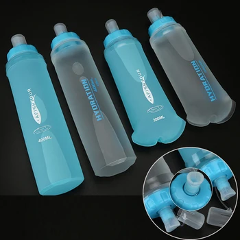 בקבוק מים מתקפל רך הבקבוק ספורט, בקבוק מים שקית מים 300mL 400ml מתקפל לשתות מים, בקבוק מים, תיק טיולים מחנאות