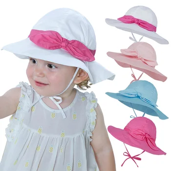 בקיץ הילדים דלי כובע עם חרטום מוצק צבע הגנת UV בייבי קאפ חיצונית חוף ילדים בנות פנמה דייג הכובע