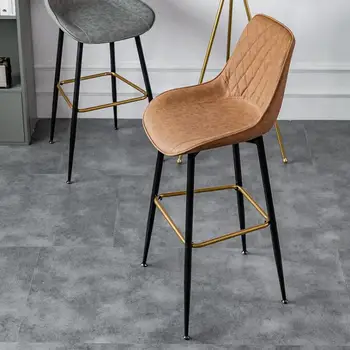 בר שולחן כיסא בבית משענת גב גבוהה צואה נורדי אור יוקרה ברזל מודרני פשוטה קפה בר כיסא בר שרפרף