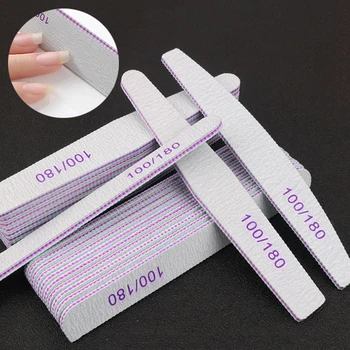 דו צדדית נייר זכוכית פצירה ליים 100/180 שיוף חיץ בלוק להגדיר UV ג ' ל לק מניקור כלי בלוק ציפורניים ציפוי רצועות