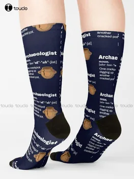 הארכיאולוג הגדרה גרביים של גברים גרביים מצוירים נוח הטוב ביותר בנות ספורט 360° הדפסה דיגיטלית מותאמת אישית מתנת אופנת רחוב רטרו