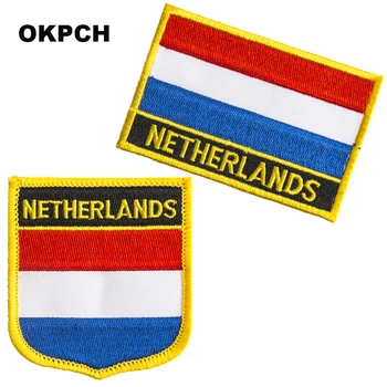הולנד דגל טלאי רקום דגל תיקונים הדגל הלאומי כתמים כתמים על הבגדים DIY קישוט PT0076-2
