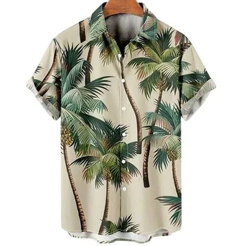 החדש של הגברים חולצה קיץ מזדמן 3D הדפסה חם מכירה להדפיס חולצת הוואי גברים חג של חוף הים חולצת חולצה