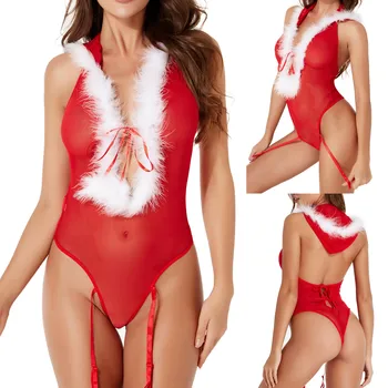 הלבשה תחתונה סקסית לנשים בתוספת גודל חג המולד סרבלים פיג ' מה הלבשה תחתונה סקסית ללא שרוולים תחתונים סקסי. פורנו, תחתונים לנשים הגוף