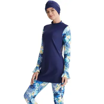 המוסלמים בגדי ים מסורתי, חיג ' אב כיסוי מלא תלבושות אופנה Burkinis בגדי נשים שרוול ארוך בגד ים