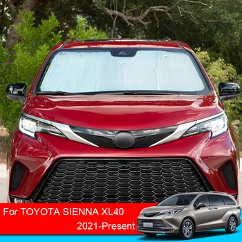 המכונית שמשיות הגנת UV כיסוי עבור טויוטה סיינה XL40 2021-2025Side וילון חלון שמש בצל המשקף השמשה חתול אביזרים