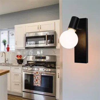 הנורדית המודרנית המרפסת אור הקיר לופט תעשייתי תאורה עבור הבית מקורה חדר השינה המטבח במעבר מרפסת ברזל LED מנורת קיר