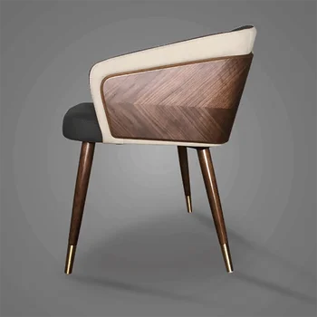 הנורדית המודרנית מעצב האוכל הכיסא יוקרה מעץ כורסה מינימליסטי איכות בכורסה נוחה Tabouret חדר ריהוט