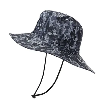 הסוואה דלי כובעים לגברים קיץ גברים שמש כובעים חיצונית צבא פנמה צבאי דיג טיולים קמפינג כובע עמיד למים