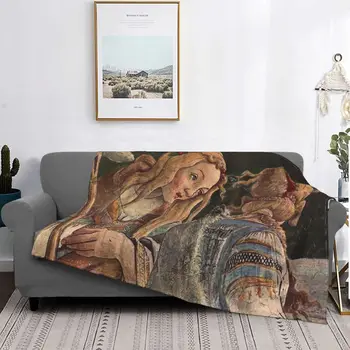 הרנסנס אמנות הציור שמיכת צמר סתיו/חורף הילדה לנשימה דק לזרוק שמיכות על הספה הספה לשטיח חתיכה