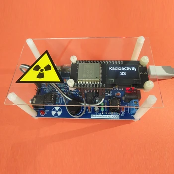 התאספו/לא מורכב DIY מונה גייגר ערכת מודול קרינה גרעינית גלאי תצוגת LCD עם צליל ואור פונקציית השעון המעורר