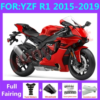 חדש ABS אופנוע מלא Fairing קיט מתאים YZF R1 2015 2016 2017 2018 2019 YFZ-R1 הריון ולידה כל Fairings ערכות סט שחור אדום
