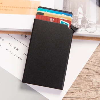 חדש Pop-out כרטיס RFID מחזיק סלים אלומיניום ארנק נסיעות זהות בעל הכרטיס הכיס האחורי זהות בעל כרטיס האשראי חסימת להגן