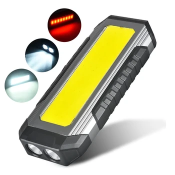 חדש נטענת USB קוב עובד אור LED פנס בנק כוח 18650 נייד קמפינג מנורה עם מגנט עמיד למים פנס אור