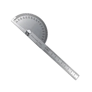 חישובי זוויות של 180 מעלות מד זווית מאתר זרוע סיבובית מדידה שליט 0-10 ס 