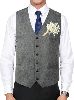חליפות גברים האפוד Slim Fit חליפות עסקים מאן החתן חליפות רשמית חליפת חתונה רק אחד הז ' קט חליפות גברים לחתונה