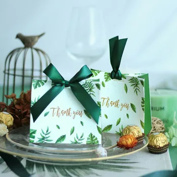 חתונה רומנטית ממתקים, קופסת שוקולד מתנה קופסאות הממתקים עם סרט חתונה מתנות להולדת תינוק עבור אורחים במסיבת יום ההולדת אספקה