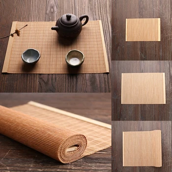 טבעי במבוק שולחן רץ מפית תה מחצלות שולחן מפית משטח התקרה עיצוב בית קפה מסעדת קישוט