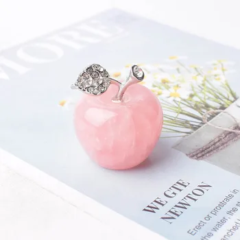טבעי קריסטל רוז-קוורץ אבקת ורוד תפוח עיצוב הבית יום ולנטיין/מתנה לחג המולד DIY מתנה מלוטש ריפוי אבן