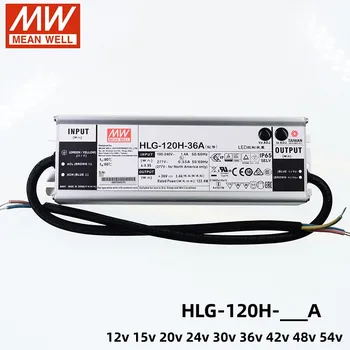 טוב LED נהג HLG-120H סוג LED אספקת חשמל 120W 12V 15V 20V 24V 36V 42V 48V 54V עמיד למים מתכוונן שנאי