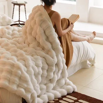 טוסקנה חיקוי פרווה שמיכה סופר - חמים ונעים שמיכה על מיטות וספות
