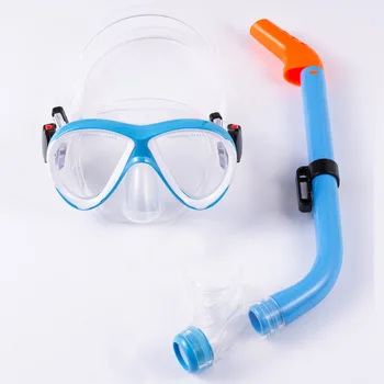 ילדים צלילה גוגל לנשימה מתחת למים צינור Shockproof אנטי ערפל שחייה משקפי צלילה מתחת למים אביזרים