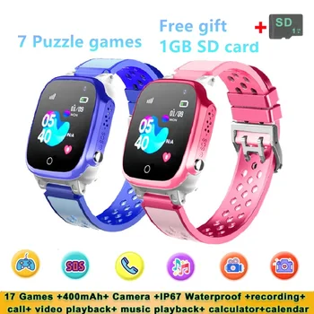 ילדים שעון חכם משחקי וידאו מצלמה נגן המוסיקה IP67 עמיד למים 2G כרטיס ה SIM-שעון מעורר Smartwatch לילדים ש15 פלוס