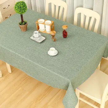 כותנה, פשתן מפת שולחן עמיד למים שולחן האוכל בד מוצק צבע הסלון מטבח מלבני שולחן עגול המערבי של המפה