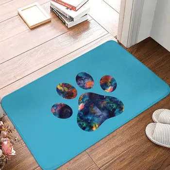 כף רגל של כלב כחול אנטי להחליק שטיחון אמבטיה MatFootprint לנגב רגליים הרצפה שטיח ברוכים הבאים השטיח עיצוב חדר השינה