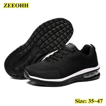כרית אוויר נעלי ריצה לגברים לנשימה נוח גברים, נשים, ספורט נעלי Non-להחליק Mens כושר ריצה נעלי ספורט Size35~47