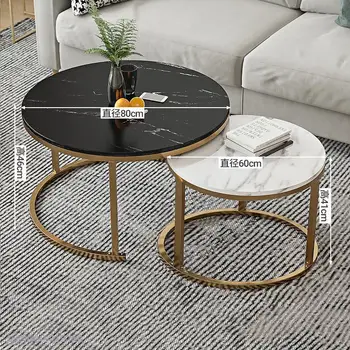 לבן עגול שולחן קפה סלון יוקרה מודרנית נורדי בכניסה שולחן הביתה רהיטים Stoliki לעשות Kawy ריהוט חדר שינה