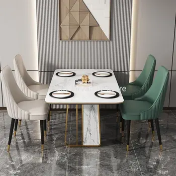 מודרני יצירתי יוקרה כסאות אוכל משענת סקנדינבי מינימליסטי כסאות אוכל הקבלה של המלון Muebles De Cocina רהיטים WZ50DC