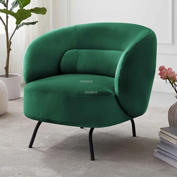 מודרני מינימליסטי סלון כסאות נורדי הביתה רהיטים בד מעצב משענת הכורסה קפה פנאי הכיסא עצלן ספה כסא