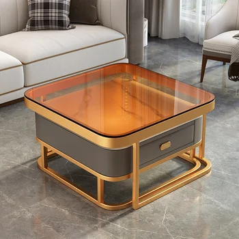 מודרני מינימליסטי קפה שולחן NordicLuxury זהב שולחן קפה מעצב אחסון Mesas דה Centro פארא סאלה Kawaii עיצוב חדר Mzy
