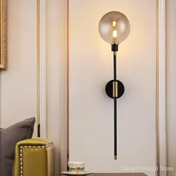 מודרני פשוט מולקולרית קיר זכוכית מנורת LED קיר מנורות קיר מנורת הסלון, חדר השינה מנורת קיר בסגנון רטרו עיצוב הבית G9 תעשייתי אורות