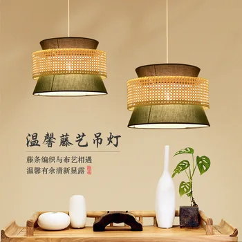 מודרני פשוט קש אמנות אורות נברשת יצירתי מסעדה Home Stay בר אישית נברשת E27 יפנית תליון מנורות