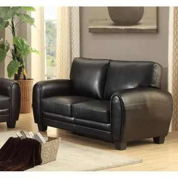 מודרני ריהוט הסלון 1pc הכיסא שחור דמוי עור כיסוי רטרו עיצוב רהיטים