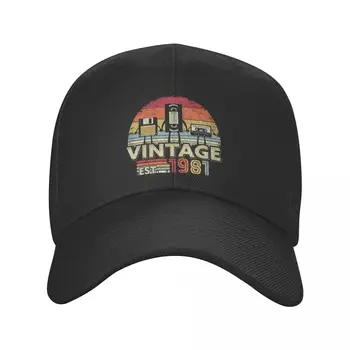 מותאם אישית חדש בציר 1981 כובע בייסבול נשים גברים מתכוונן 41th מתנת יום הולדת אבא כובע אופנת רחוב Snapback כובעי הקיץ