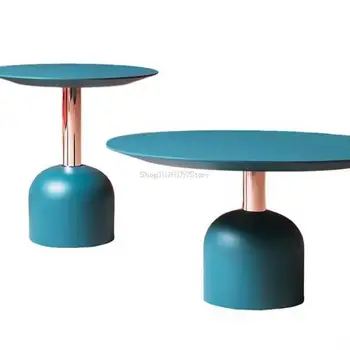 מותאם אישית יצירתית הנורדי, סיבי זכוכית מחוזק פלסטיק מתכת צבע תה שולחן שולחן קפה וינטאג', עגול שולחן קפה שולחן פינתי