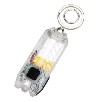 מיני LED מחזיק מפתחות פנס חשמלי לפיד נייד USB טעינה נטענת 45LM 2 מצבי צינור קמפינג לילה קריאת רכיבה על אופניים