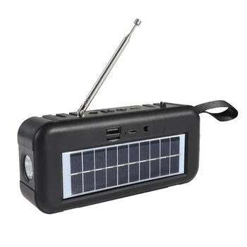 מיני נייד רדיו סולארית אלחוטית Bluetooth תואם-רמקול עם רדיו FM פנסי LED נגן רמקול מכשירים אספקה