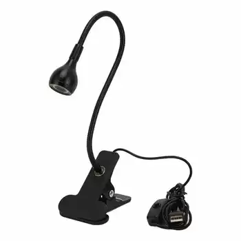 מנורת LED תאורה חמה הגנה העין Gooseneck גמיש בסיס קליפ נייד USB קורא אור עבור קמפינג