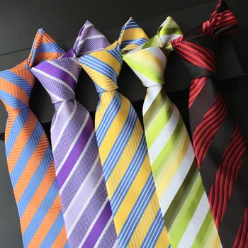 מסוגנן גברים צבע בהיר פס אקארד רחב עניבת צוואר עניבה 8cm מסיבת חתונה BWTHZ0014