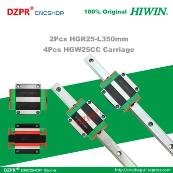 מקורי HIWIN HGR25 ליניארי מדריך 350mm 13.78 ב מעקה HGW25CC הכרכרה להחליק על חריטת CNC נתב העץ מכשיר לייזר
