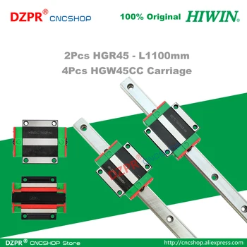 מקורי HIWIN HGR45 ליניארי מדריך 1100mm 43.31 ב מעקה HGW45CC הכרכרה להחליק על חריטת CNC נתב העץ מכשיר לייזר