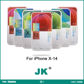 מקורי JK תצוגת LCD לאייפון X XS XR 11 11ProMax 12 12Pro 12proMax 13 14 מסך מגע דיגיטלית הרכבה תמיכה אמיתית טון