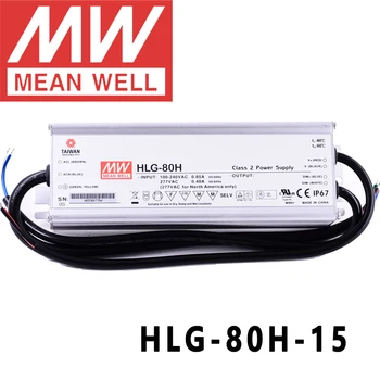 מקורי מתכוון גם HLG-80H-15 רחוב/high-bay/חממה/חניה meanwell 75W קבוע מתח זרם קבוע LED Driver
